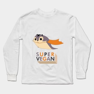 Super Vegan Cute Superhero Animal Long Sleeve T-Shirt